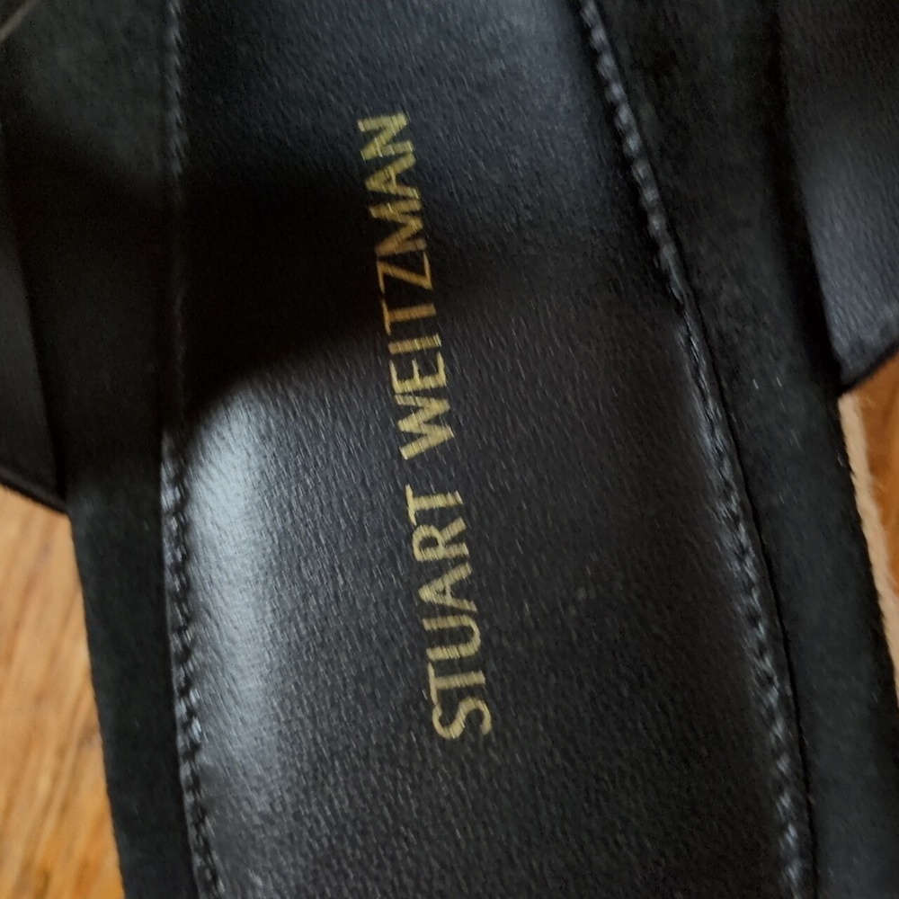 Stuart Weitzman Crystal Ring Espadrille Flats Black Size 38.5 - Picture 9 of 11